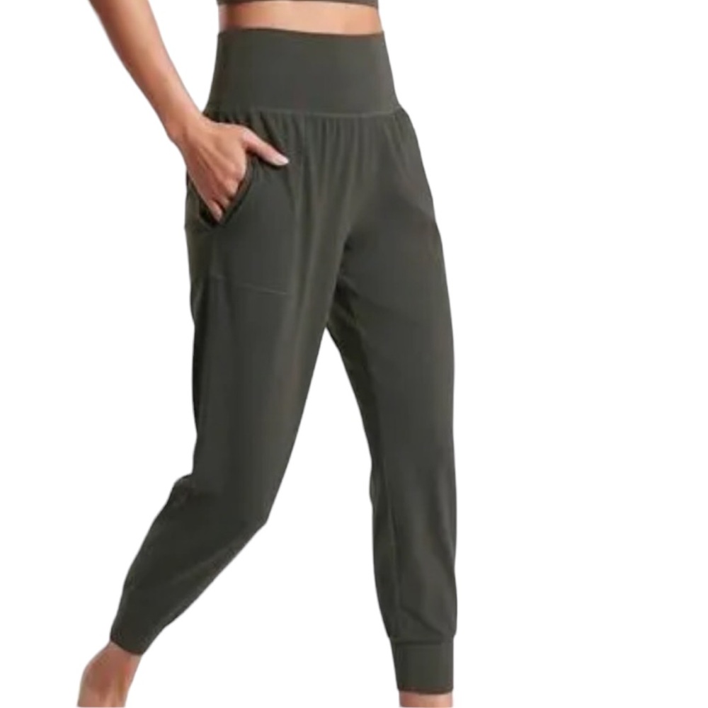 Athleta Salutation Jogger Olive Green - Small Tall